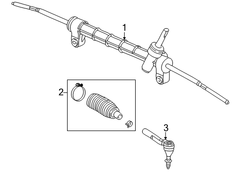 2007 Saturn Vue Steering Column & Wheel, Steering Gear & Linkage Diagram 5 - Thumbnail