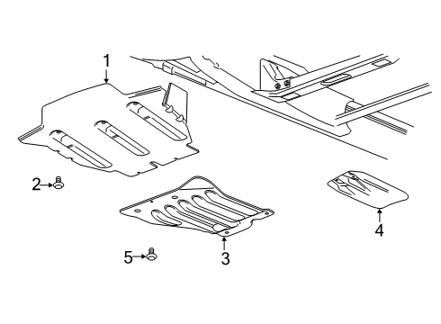 2017 Chevy Colorado Under Cover & Splash Shields Diagram