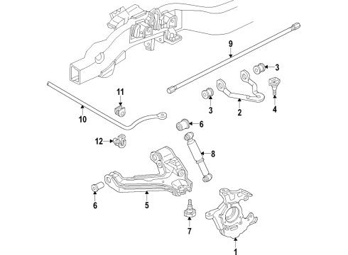 2003 Chevy Express 1500 Stabilizer Bar, Blue, Front Diagram for 15750852