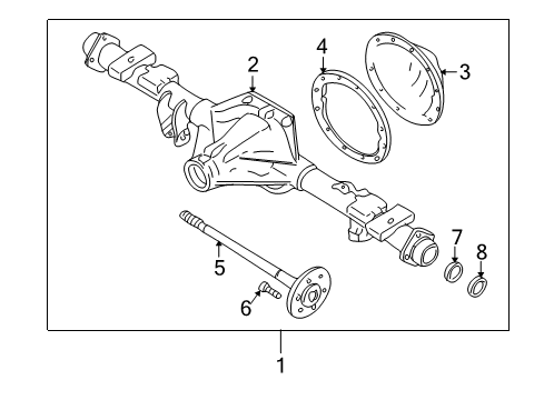 2005 Chevy SSR Axle Housing - Rear Diagram