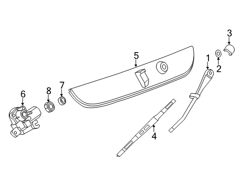 2017 Chevy Suburban Lift Gate - Wiper & Washer Components Diagram
