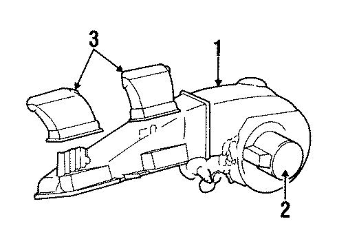1997 Cadillac Catera Blower Case Diagram for 24450269