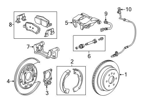 2021 GMC Canyon Brake Components Diagram