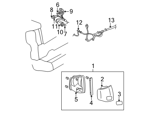2000 GMC Sonoma Combination Lamps Diagram