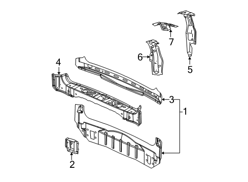 2003 Saturn Vue Rear Body Panel Diagram for 22669845