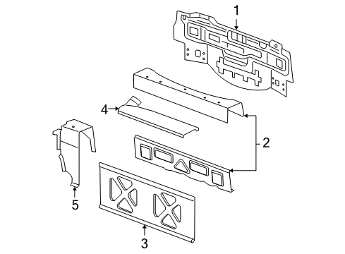 2008 Pontiac G6 Rear Body Panel Diagram for 25890563