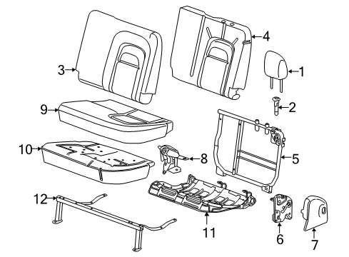 2019 GMC Canyon Hinge, Rear Diagram for 84011173