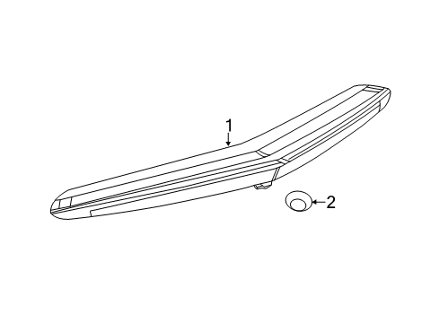 2015 Cadillac ELR High Mount Lamps Diagram
