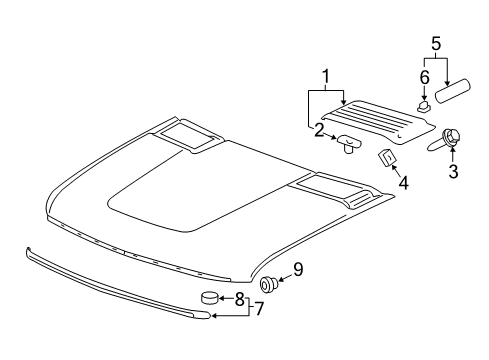 2011 Chevy Silverado 3500 HD Exterior Trim - Hood Diagram