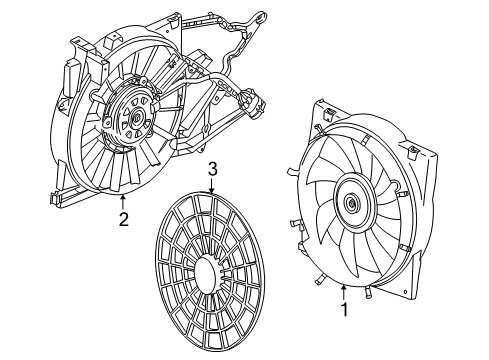 2000 Saturn LW2 Cooling System, Radiator, Water Pump, Cooling Fan Diagram 2 - Thumbnail
