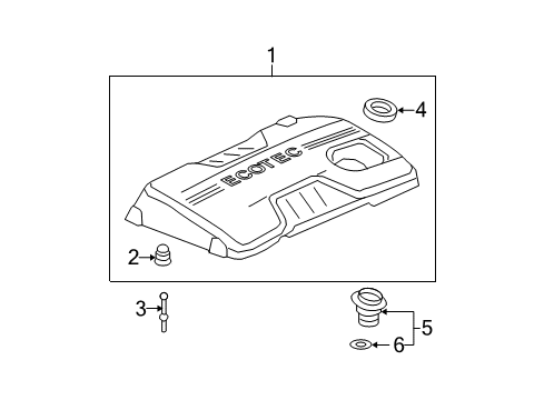 2009 Saturn Aura Engine Appearance Cover Diagram 2 - Thumbnail