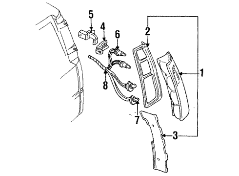 1995 Oldsmobile Silhouette Tail Lamps Diagram