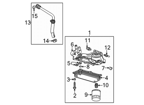 2024 Chevy Corvette Water Pump Assembly Retainer Diagram for 11588327