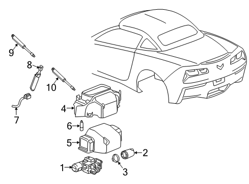 2017 Chevy Corvette Motor & Components Diagram