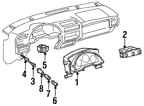 1996 Chevy Lumina A/C & Heater Control Units Diagram