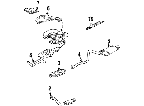 1994 Pontiac Grand Am Muffler & Pipe Diagram for 22592449