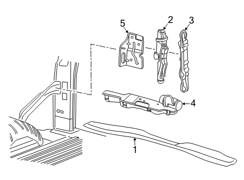 1997 Chevy Express 2500 Interior Trim - Rear Body Diagram