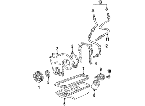 1994 Cadillac DeVille Engine Parts & Mounts, Timing, Lubrication System Diagram 2 - Thumbnail