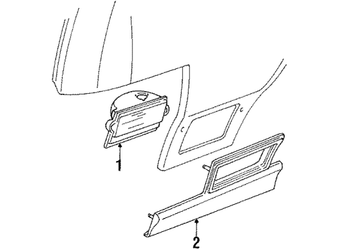 1985 Buick Riviera Corner & Side Marker Lamps Diagram