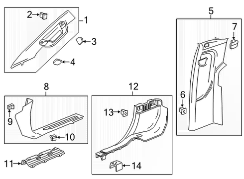 2022 GMC Sierra 3500 HD Interior Trim - Cab Diagram 9 - Thumbnail