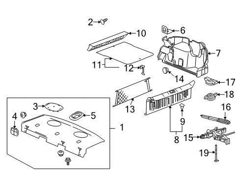 2005 Pontiac G6 Interior Trim - Rear Body Diagram