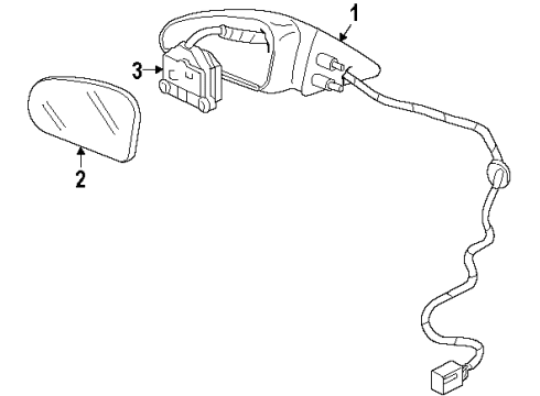1992 Chevy Caprice Mirror Switch, Rear Diagram for 10188901
