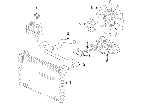 2011 Chevy Silverado 2500 HD Fan Clutch Diagram for 25838900