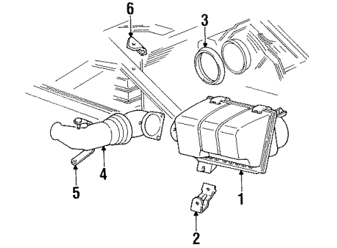 1993 Oldsmobile Cutlass Ciera Air Cleaner Diagram for 25098172