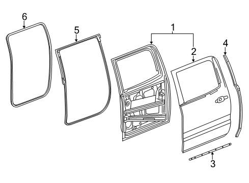 2017 Chevy Suburban Rear Door Diagram