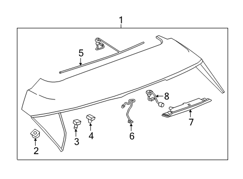2018 Buick Regal TourX Rear Spoiler Diagram
