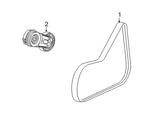2006 Saturn Ion Serpentine Belt Diagram for 12605042
