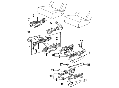1992 Pontiac Grand Am Return Spring, Front Driver Side Diagram for 16609741