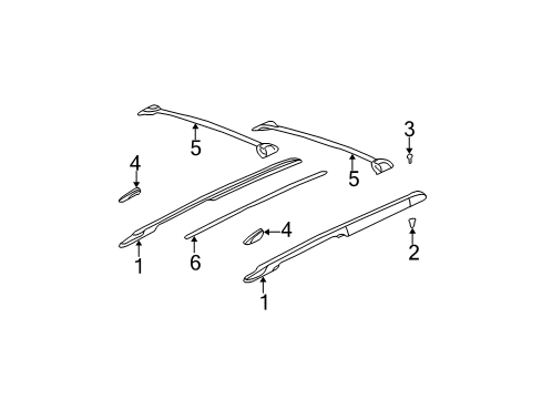 2009 GMC Envoy Luggage Carrier Diagram