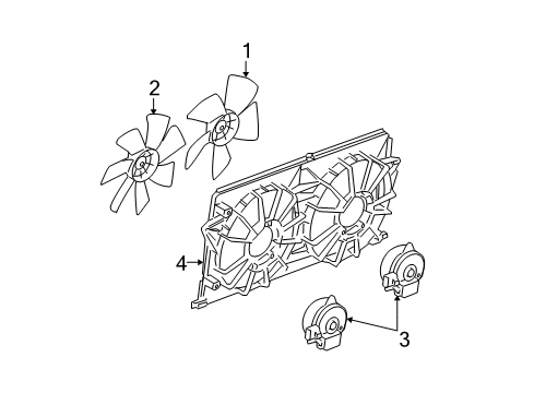 2007 Cadillac DTS Cooling System, Radiator, Water Pump, Cooling Fan Diagram 2 - Thumbnail
