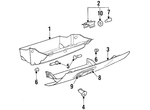 2001 Saturn SL Glove Box Diagram