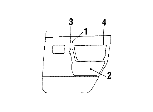 1989 Pontiac 6000 Armrest, Passenger Side Diagram for 10080132