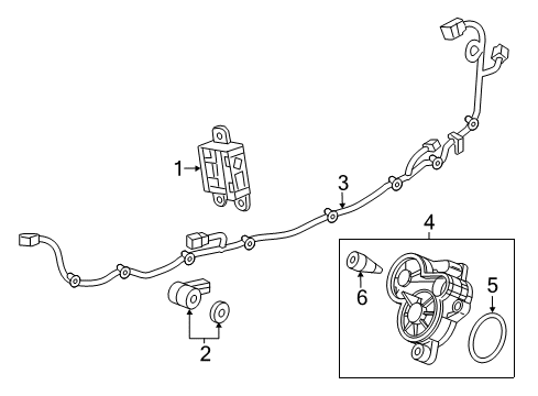 2022 Buick Envision Module, Front Rear Diagram for 84987036