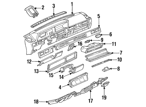 1994 Oldsmobile Cutlass Ciera Gauge Cluster Diagram for 16201523