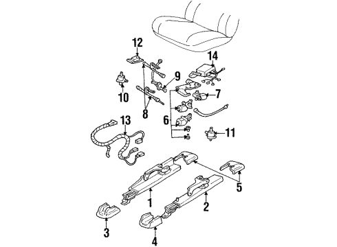 1996 Buick Riviera Switch, Front Diagram for 25657463