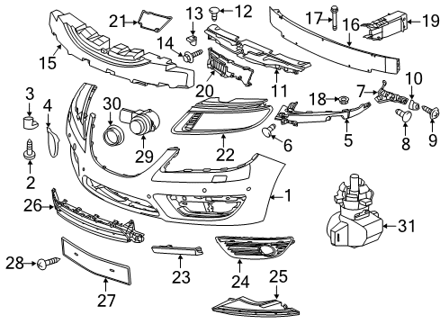 Bracket, Theft Deterrent Or Front / Rear / Side / Intake Object Diagram for 15161630