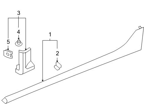 2008 Pontiac G6 Exterior Trim - Pillars, Rocker & Floor Diagram 4 - Thumbnail