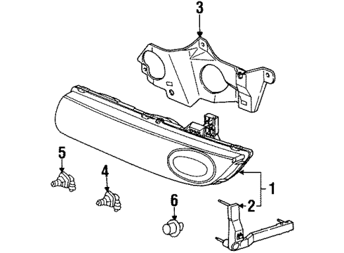 1999 Saturn SL Bulbs Diagram