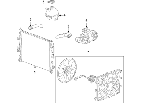 2020 Cadillac XT4 Fan & Motor Diagram for 84897502