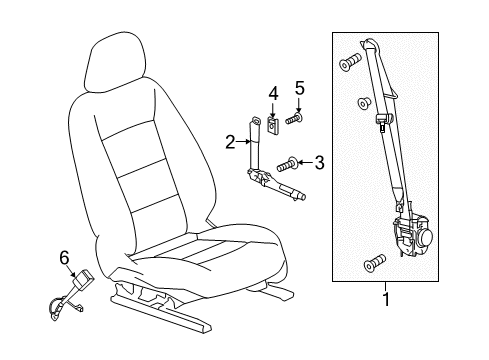 2021 GMC Terrain Seat Belt Diagram