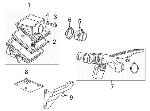 2008 Cadillac Escalade ESV Air Intake Diagram