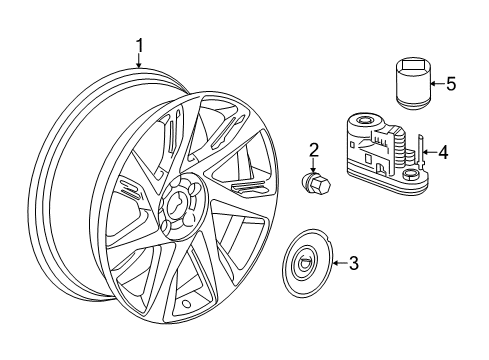 2015 Cadillac ELR Wheels Diagram