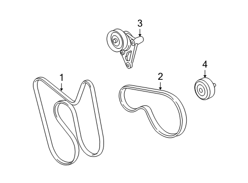 2009 Hummer H3 Belts & Pulleys, Cooling Diagram 2 - Thumbnail
