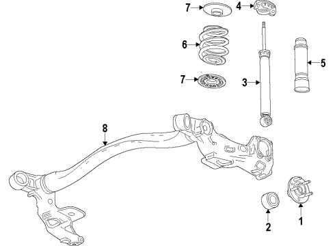 2016 Buick Encore Rear Axle, Suspension Components Diagram