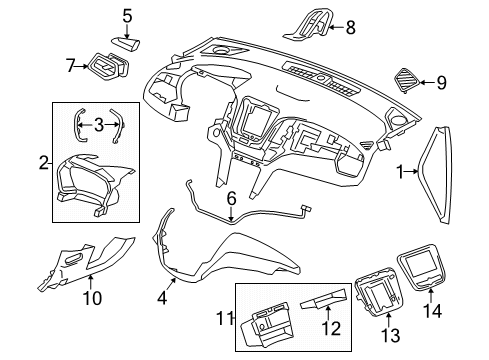 2018 Chevy Equinox Cluster & Switches, Instrument Panel Diagram