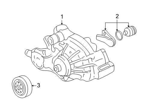 2003 Hummer H2 Pulley Diagram for 12556733